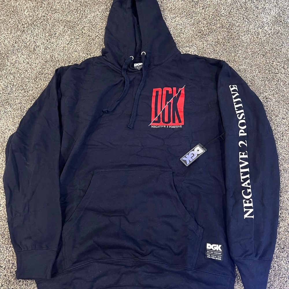 DGK Skateboards Hoodie sweatshirt  Black Negative To Positive Inspiration M NWT